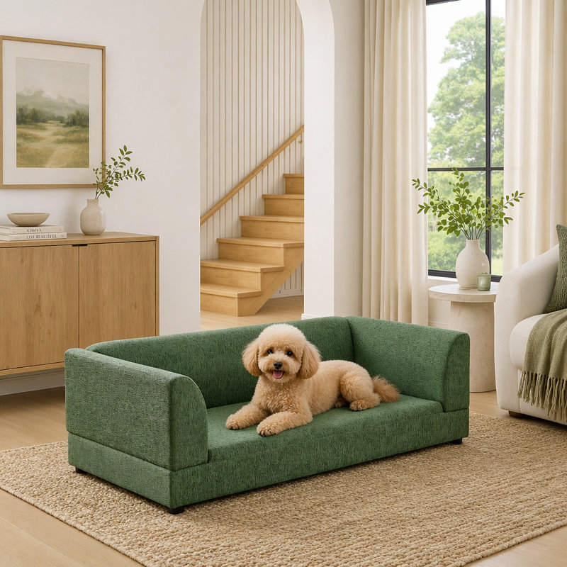 Canapé confortable surdimensionné pour animaux, Olive Green