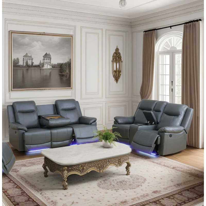 Ensemble de canapé inclinable 2 pièces Mattes
