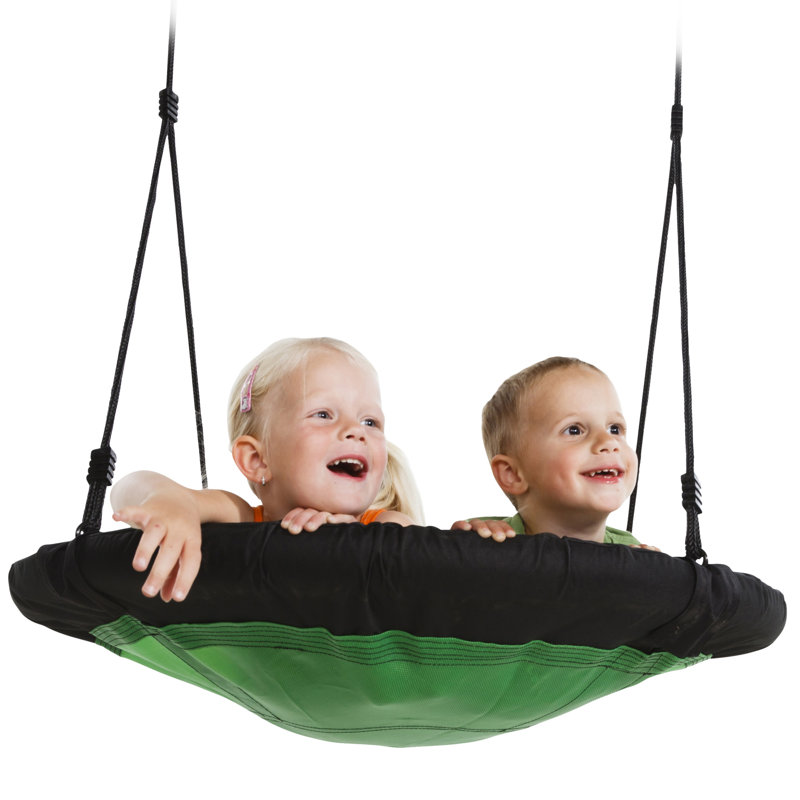 Steel Web/Saucer Swing with Chains and Hooks, Green