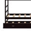 Lit superposé simple au-dessus de simple avec lit gigogne et escalier-135891489