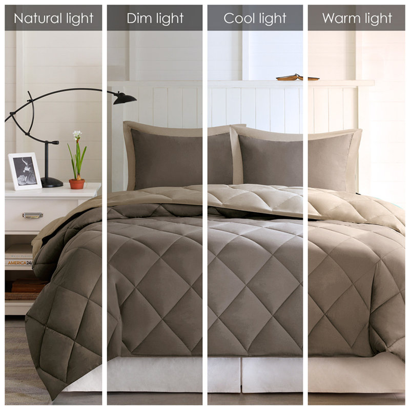  Ensemble d'édredon noir , Courtepointe pour lit simple + 1 taie décorative 
