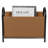 Standing Metal Caramel Leatherette Magazine Rack