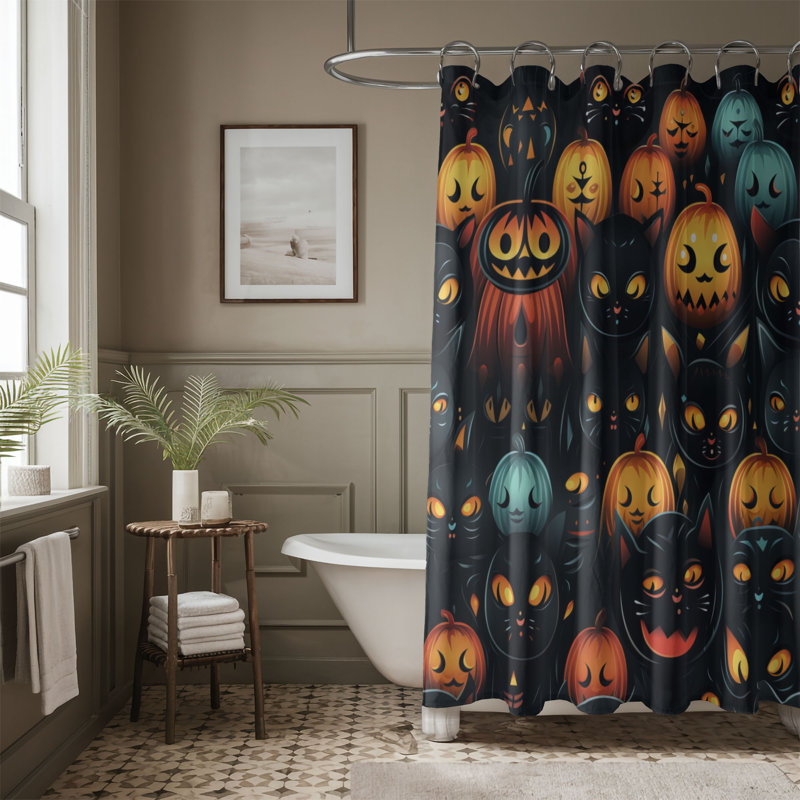 Enchanted Cats - Rideau de douche Premium, H 74 po x l 71 po