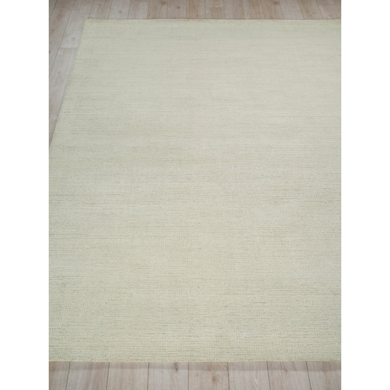 Elements Hand Tufted Wool Area Rug, Green/Ivory, Rectangle 9' x 12'