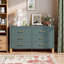 Commode double 6 tiroirs avec structure en bois massif et poignées en métal Scrigno, armoire de rangement 47,24 L-651727670