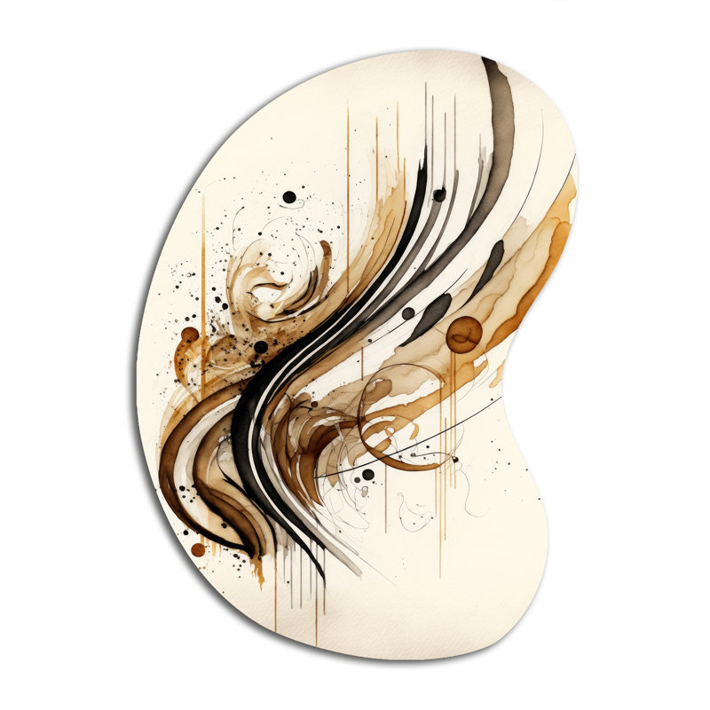 Coltura - forme unique d'art minimaliste abstrait en métal, reproduction de sculpture murale asymétrique en métal