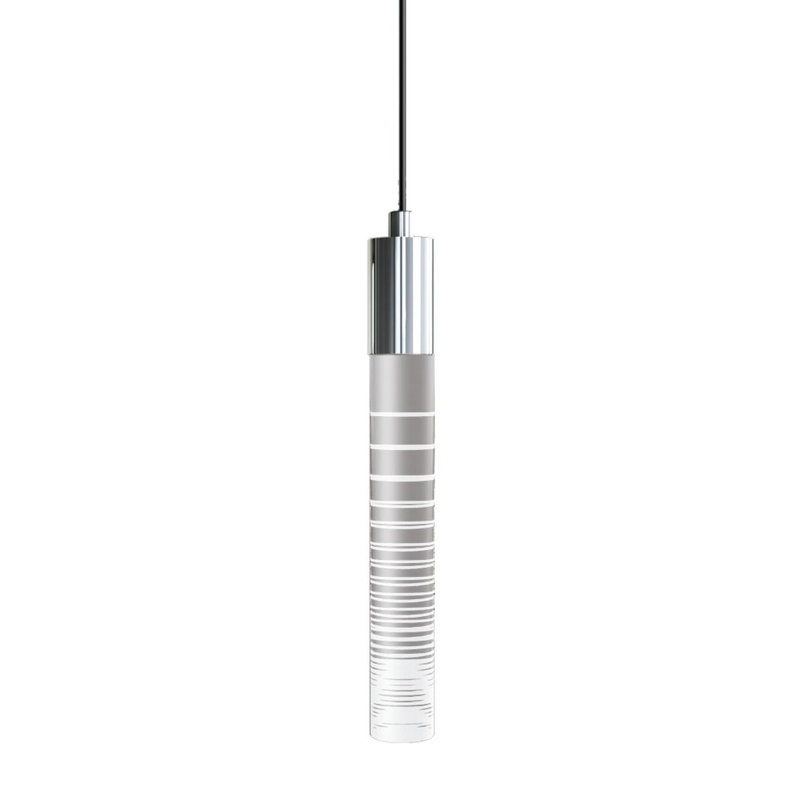 Luminaire suspendu en acrylique 1 po Gradient, Chrome poli