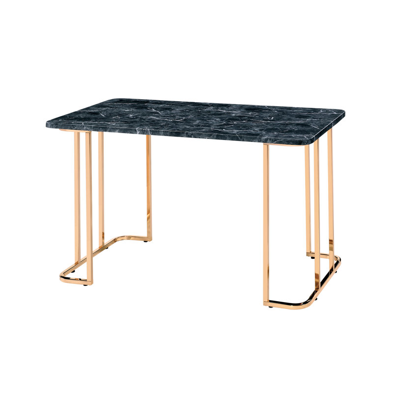 Anya 30.5''H X 47.3''W Writing Desk with USB & Power Outlet, Black