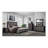 SOLUTO Gray AND BLACK QUEEN BED