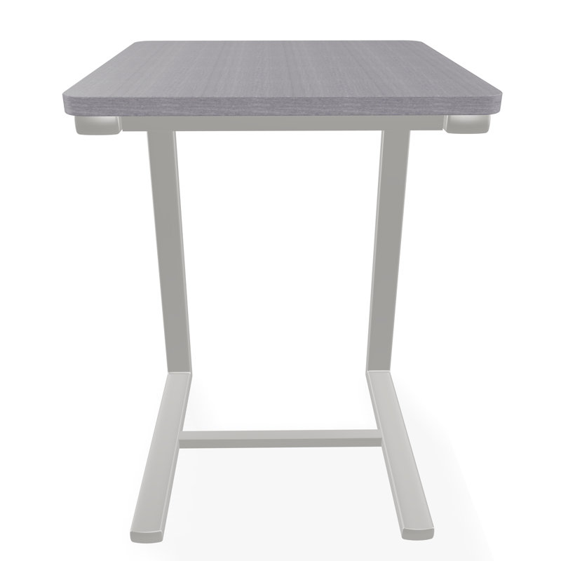 Outdoor Square Side Table, Gray/Snow