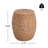 Outdoor Patio Drum-Shaped Side Table, Brown