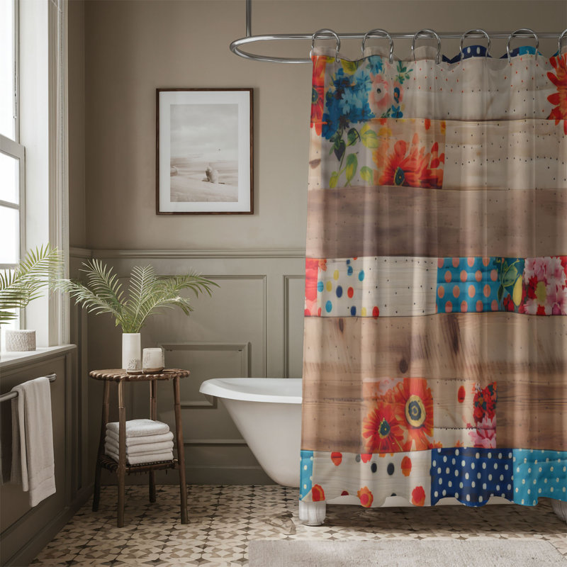 Rideau de douche Quilt Collage - Premium, H 74 po x l 71 po