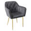 Ahaana 0cm H Tufted Velvet Upholstered Side Chair in Grey