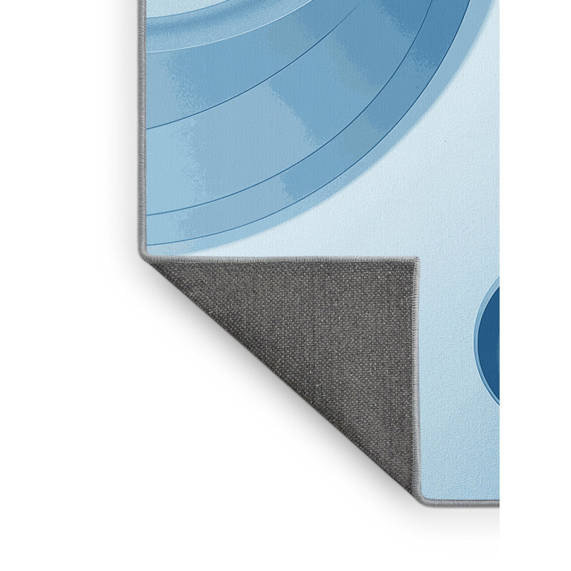 Tapis bleu doux et moelleux à résistance Emig, 3 X 5