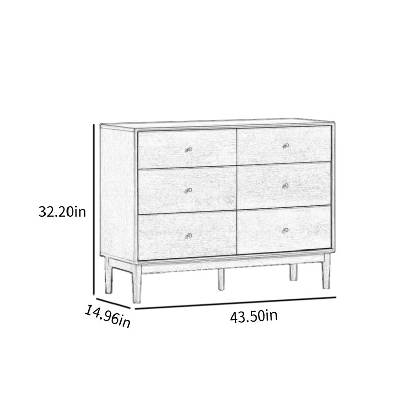 Commode d'appoint rétro couleur noyer
