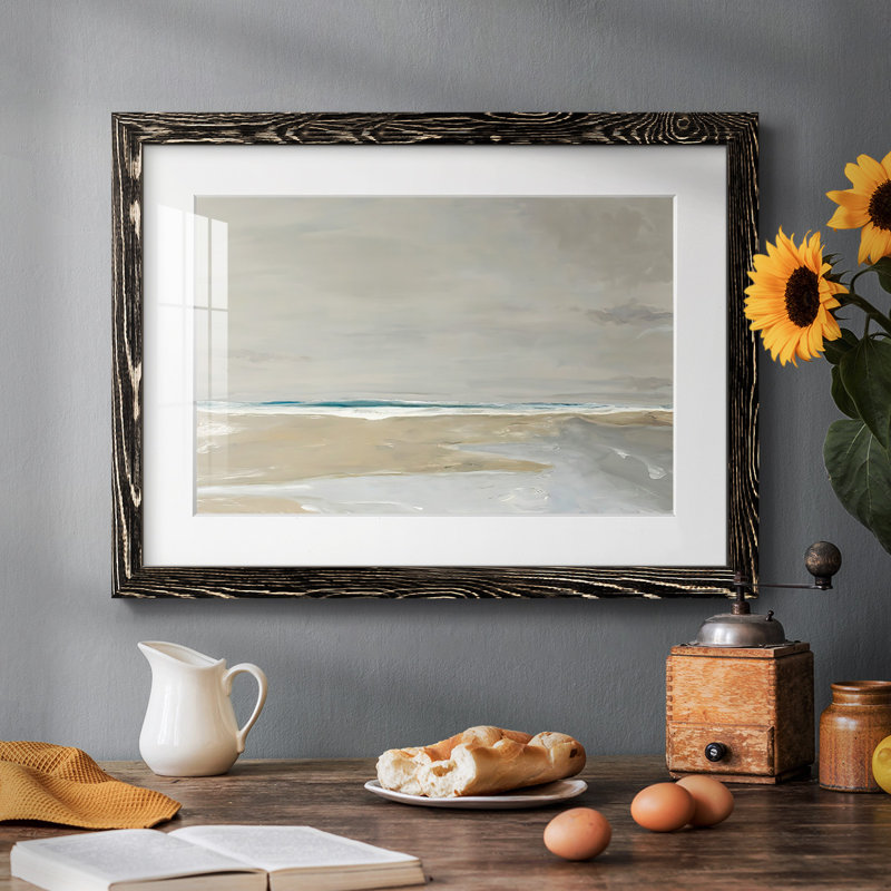 Oregon Coast, reproduction d'art encadrée, H 28 po x l 42 po, Noir