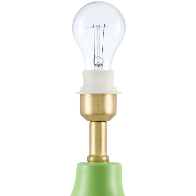 Celes Table Lamp, White, Grass Green