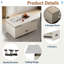 Table basse moderne pliante avec 4 tabourets, 2 tiroirs et un espace de rangement caché 