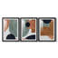 «Abstract of Shapes I» - Impression sur mesure encadrée de qualité supérieure - 3 pièces-458365390-458365387