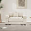 Fauteuil surdimensionné en velours côtelé avec repose-pieds -1516888304