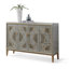 Buffet Mid-Century moderne en bois massif gris-585306410