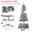 Arbre de Noël artificiel enneigé 7,5 pi avec lumières à DEL blanc froid
