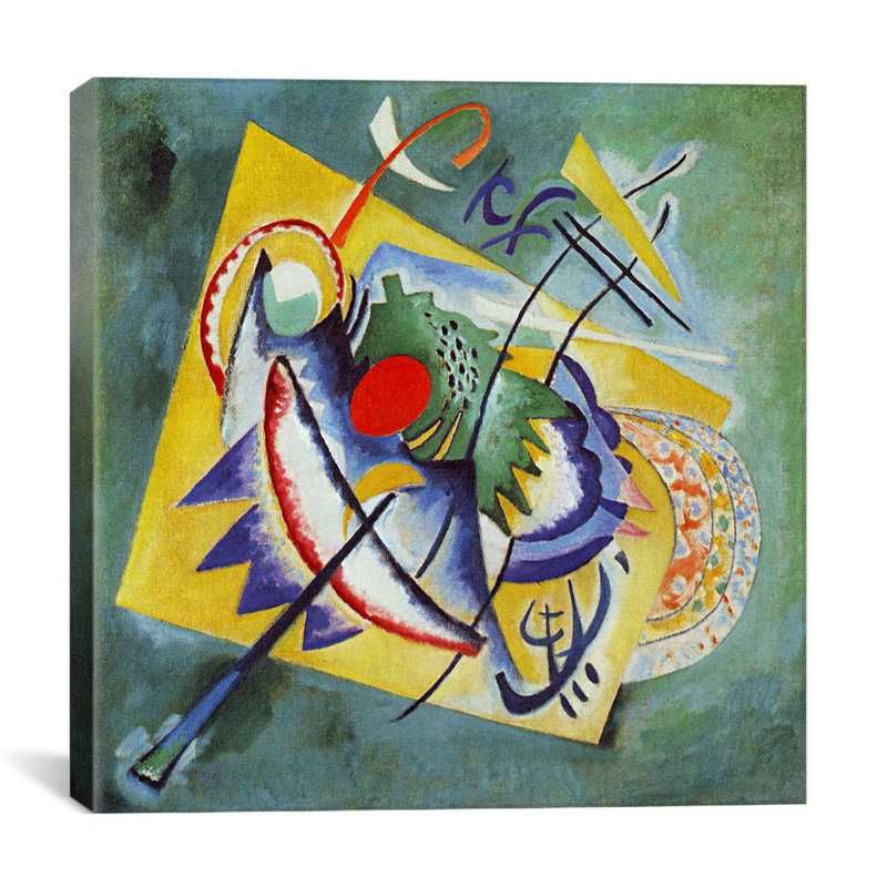 « red oval » par wassily kandinsky,, reproduction d’art sur toile, H 37 po x l 37 po x P 0,75 po, Toile tendue, Pas de tapis