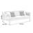 Modern Simple Outdoor Durable Teak Sofa 79.52'' Wide Rectangle Patio Sofa with Cushions-101267089-101866250