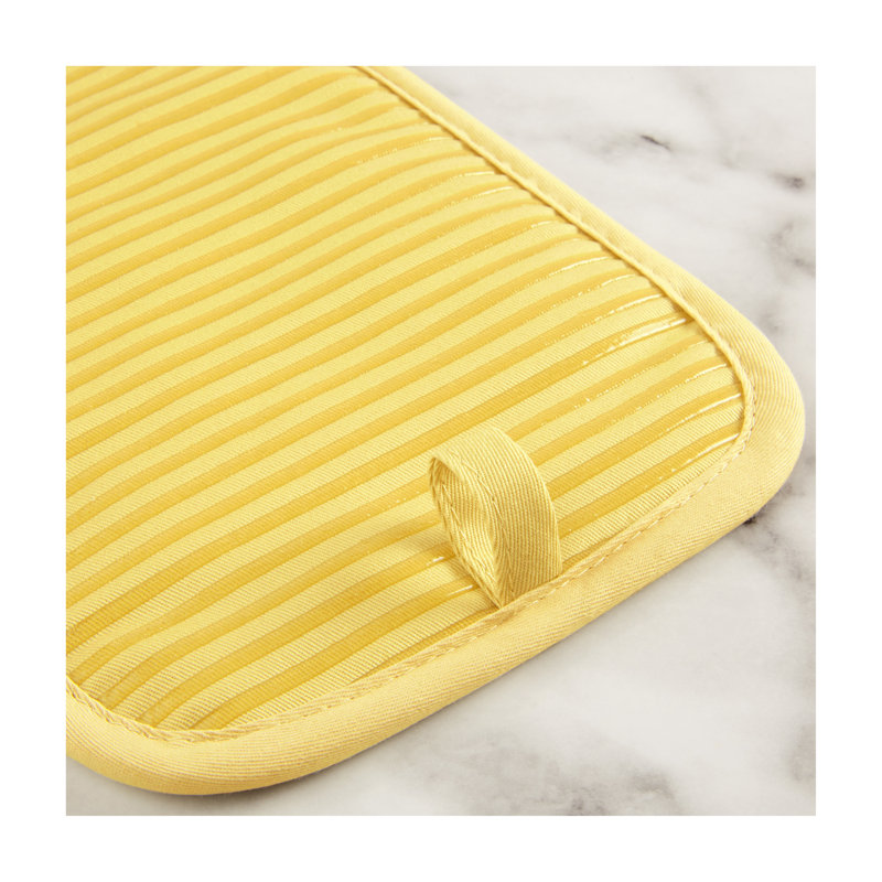 Ensemble de 4 serviettes de cuisine matelassées, gant de cuisine et poignées KitchenAid, Jaune beurre