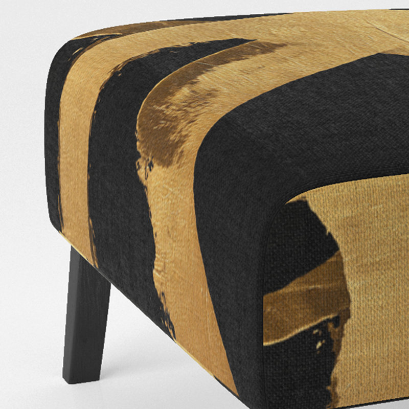 Fauteuil de chambre Tarajai Crossing Paths I - Noir et blanc, Black/White Velvet