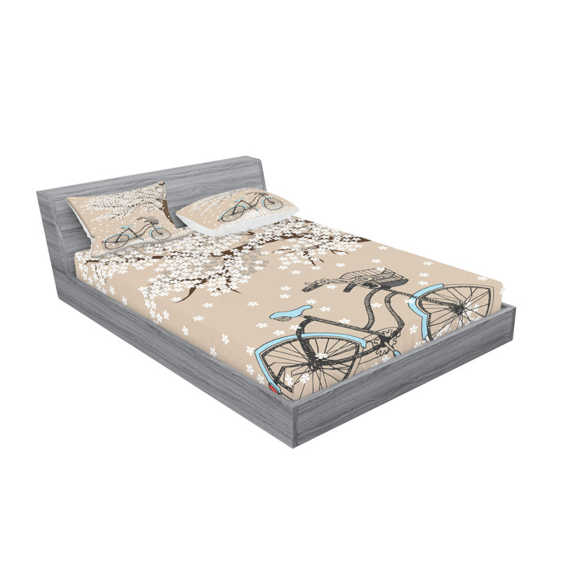 Multicolore ensemble de draps et taies décoratives pour bicyclette Ambesonne