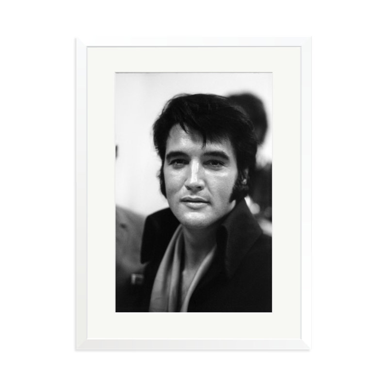 Elvis Presley in Las Vegas, 31" H x 23" W, White
