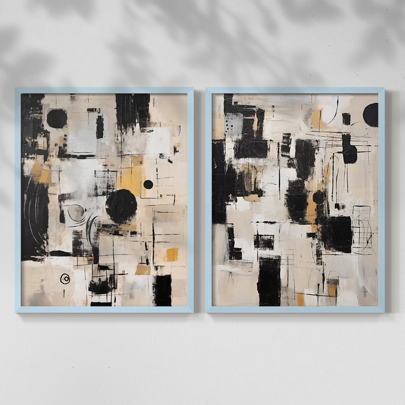 ABSTRACT Series CCCCXCIV - Impression encadrée de qualité supérieure - prête à être accrochée - aucun clou requis - aucun clou requis