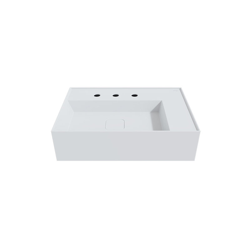 Cheviot Products " Fireclay Rectangular Bathroom Sink, Matte White