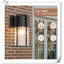 Outdoor Wall Light Fixtures With Crack-Like Glass Shade, Modern Outdoor Wall Sconce Exterior Light Fixture IP65 Waterproof, Front Porch Light Wall Mount For Garage, Patio, Front Door, Black