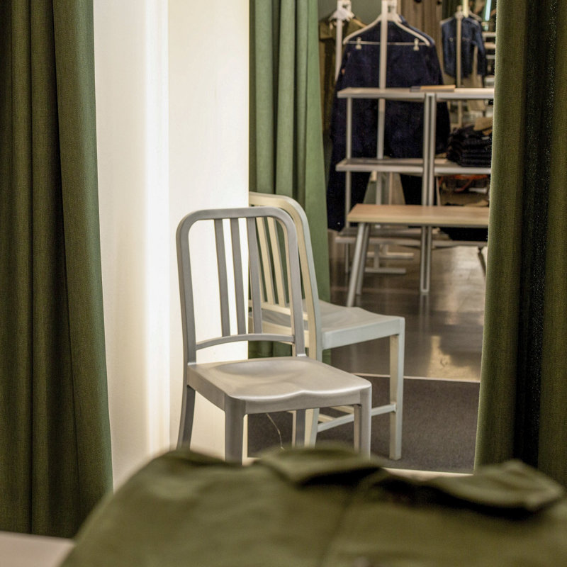 1006 Navy® Side Chair, Hand Brushed