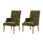 Ensemble de 2 chaises de salle à manger Ponce Noble de style ferme, capitonnées, avec pieds en bois massif, largeur 57 cm (22,5 po).-179662408