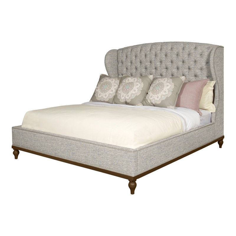 Emma Queen Upholstered Panel Bed, Navajo, Yes, Impala Storm