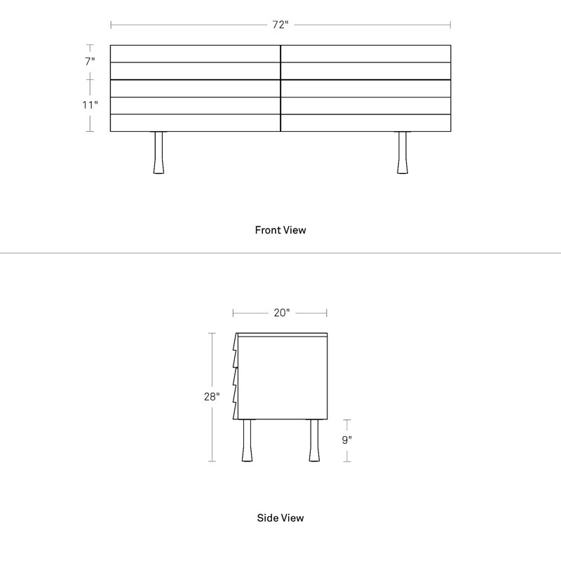 Lap 4 - Drawer Dresser, Black/Black Ash