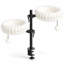 Lit-hamac pour bureau pour chat, 2 lits moelleux amovibles avec boules de suspension, pince sur perchoir pour bureau et rebord de fenêtre, réglable en hauteur à 360 °, peut supporter jusqu'à 24 lb pour les chats d'intérieur