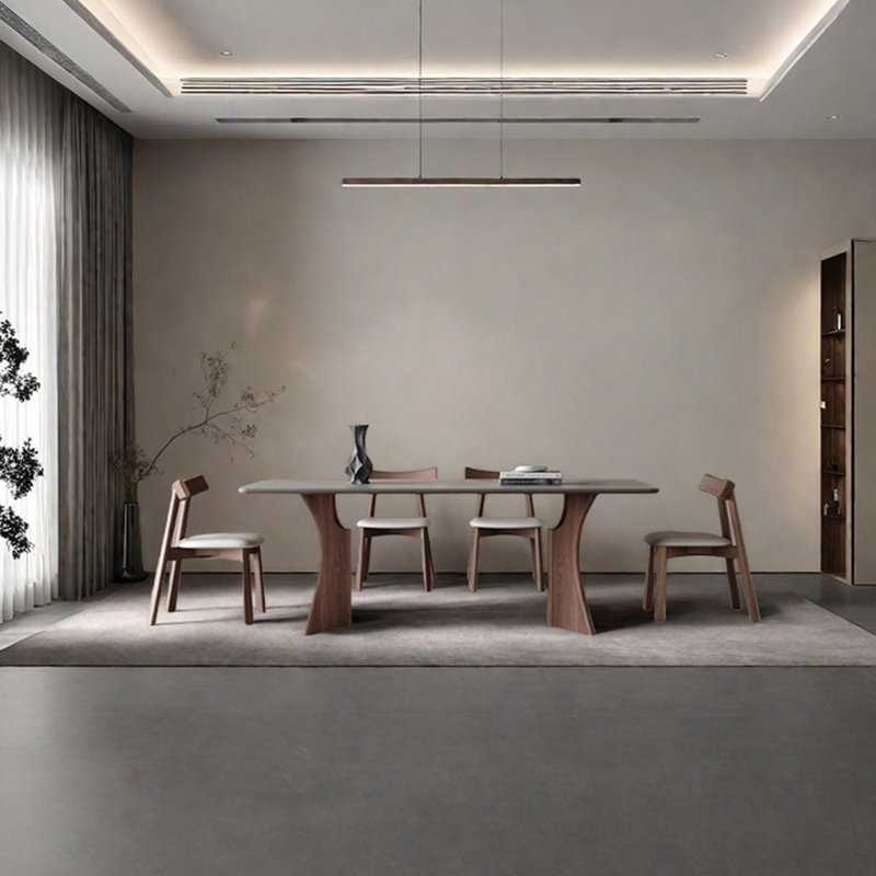 Ensemble de table de salle à manger unique en frêne, H 29,53 po x L 62,99 po x l 31,5 po
