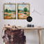 «Spring Field Abstract Landscape», ensemble de 2 toiles flottantes encadrées par Silvia Vassileva-1110720877-1110720879