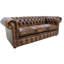 Chesterfield 3 Seater Sofa + 2 X Queen Anne Chairs Leather Sofa Suite Offer-669461643