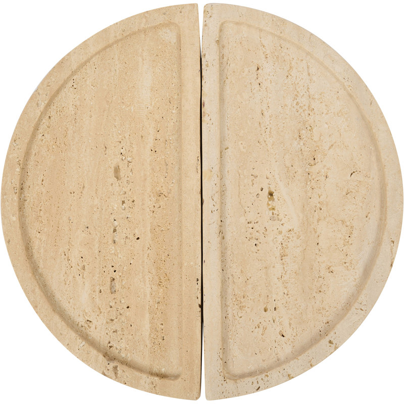 Patrice Decorative Tray, Beige Travertine