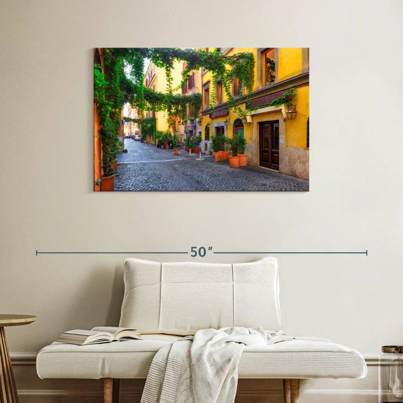 Senne Street In Trastevere, H 26 po x l 39 po