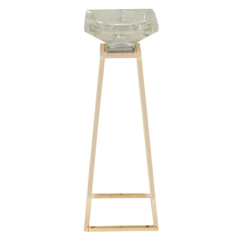 Metal Pillar Candlestick Tealight Holder