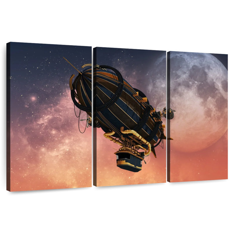 Mehar Steampunk Zeppelin, 32" H x 50" W