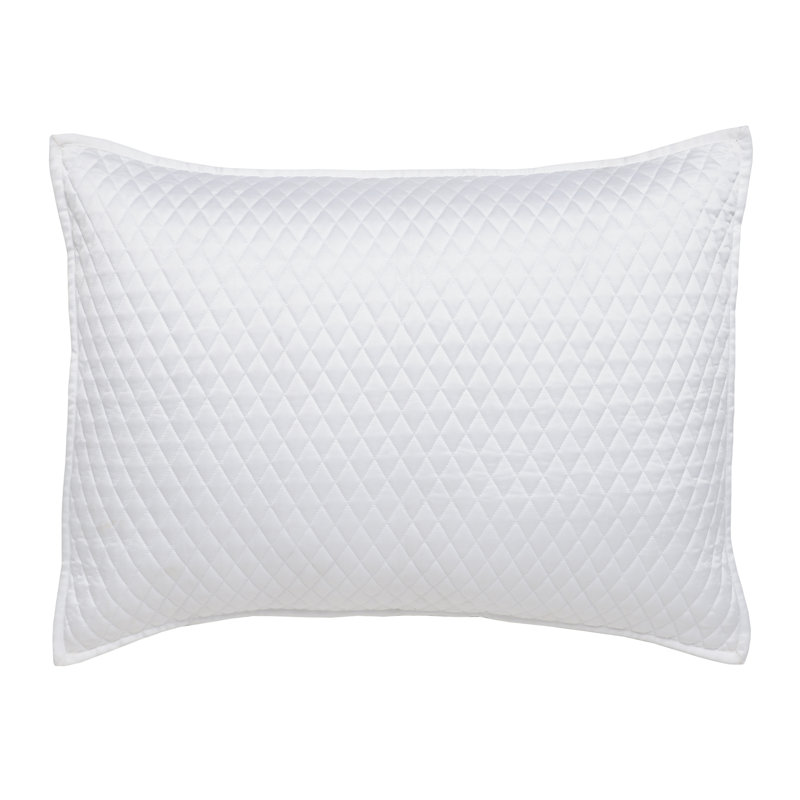 Winthrop Sateen Sham, White, Standard