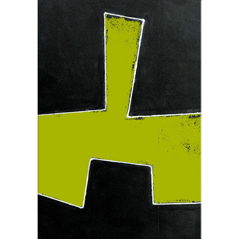 «BW Series» par Jeffrey Goodman - peinture sur toile tendue, Vert