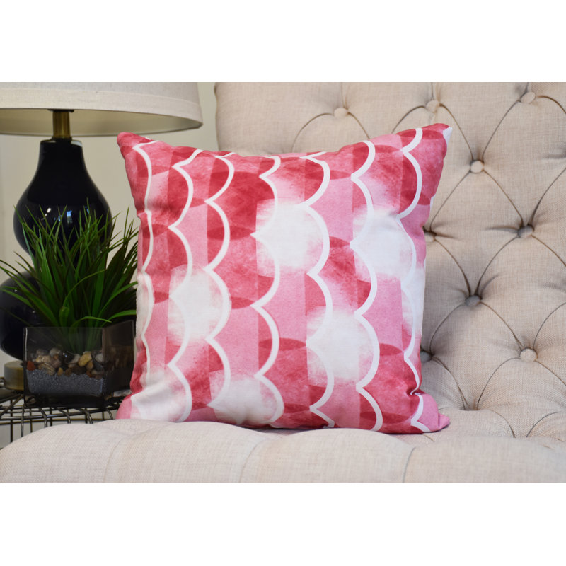 Housse et insert de coussin carré Nantucket, Rouge, 16 po x 1 po
